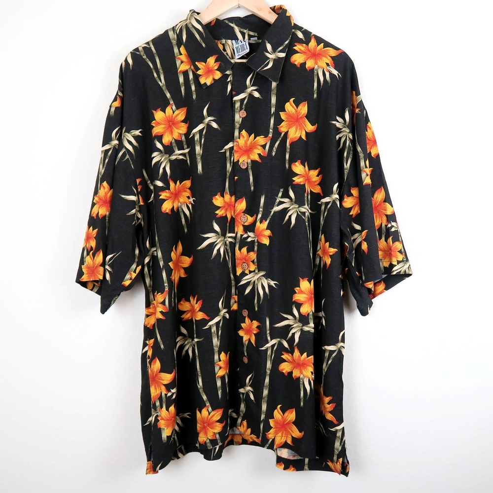 Max Mehra Tropical Hawaiian Button Front Shirt